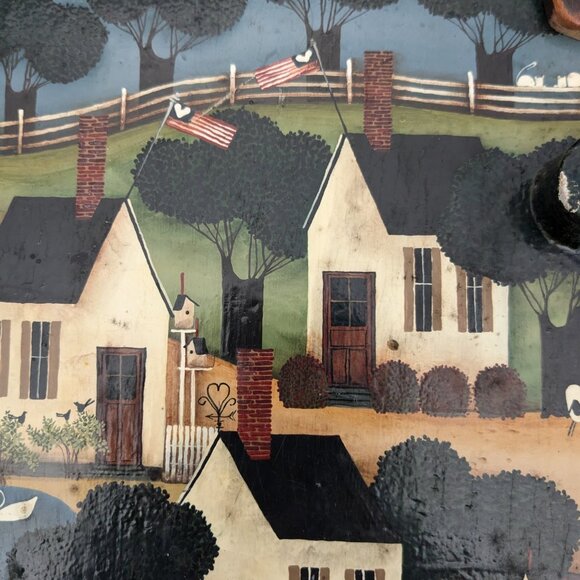 Original Art by Sylvia Wilson - Signed and Dated - OOAK - Small Wood Cabinet - Picture 9 of 11